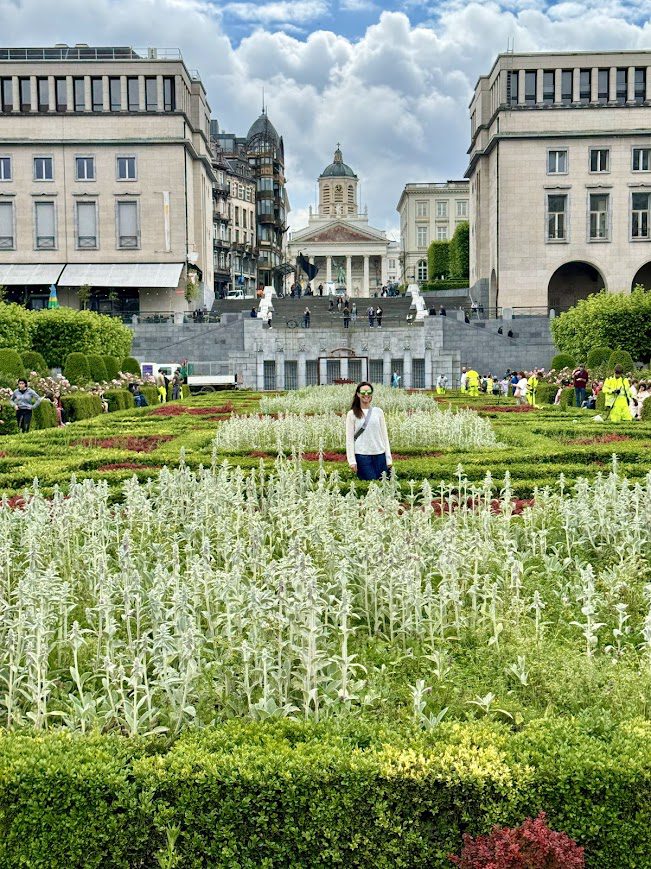 mont des artes garden in brussels belgium